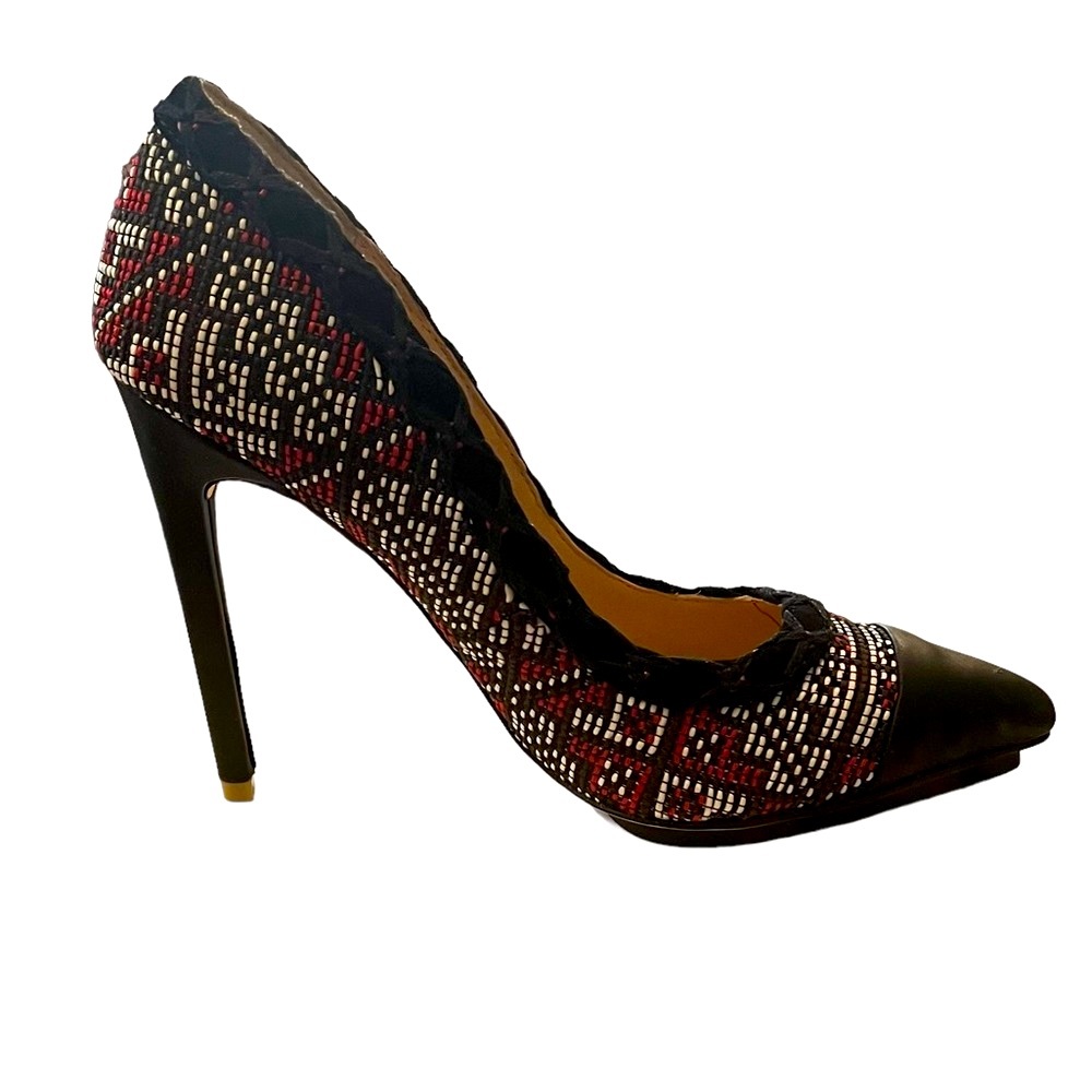 GX By Gwen Stefani Jango Heels  Size 8  Black White Red With Box Fast Shipping